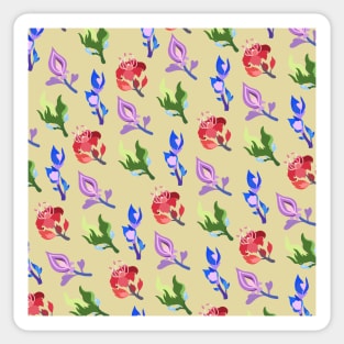 Inazuma Flowers Print (Beige) Sticker